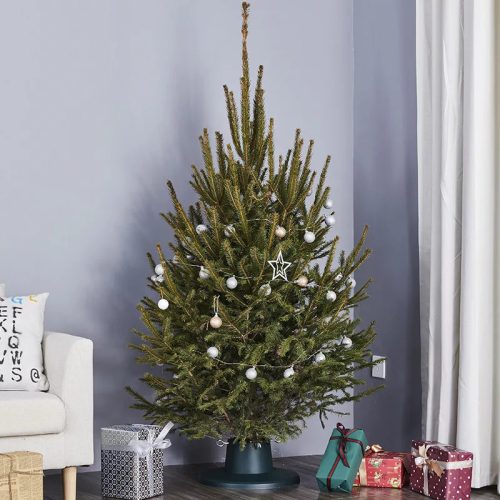 RINGO KTA 040 Minimalista, letisztult karácsonyfa talp, fenyőtalp vágott fenyőhöz, zöld, 2,1 méteres fenyőfáig