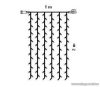 SYSTEM LED KSW 658 Kültéri toldható LED-es fényfüggöny EXTRA fehér színű vezetékkel, 100 x 200 cm, hidegfehér