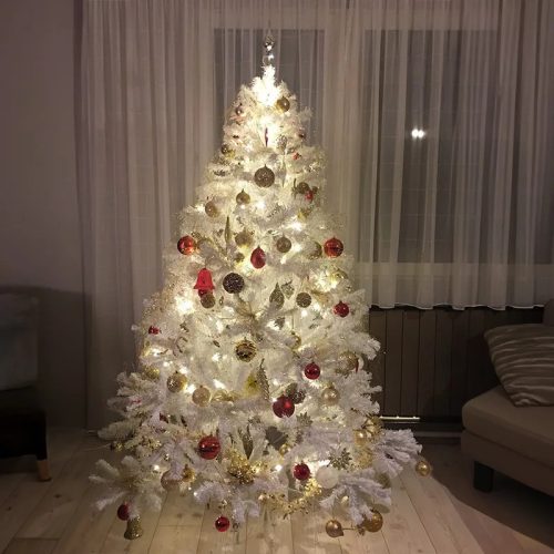 Wonder White PREMIUM fehér dús műfenyő 2D lapos tűlevelekkel, 150 cm (KFB 395)