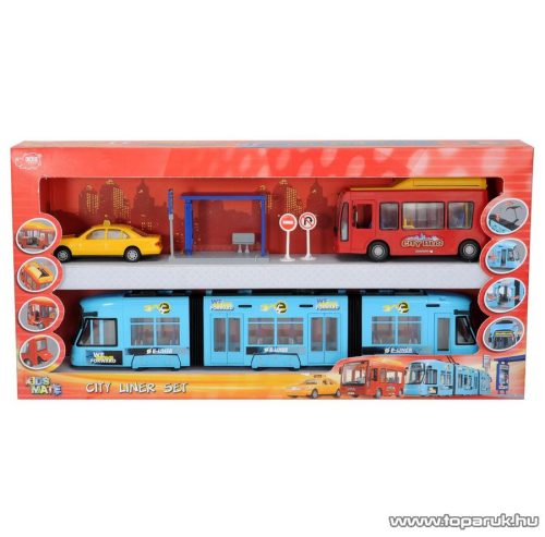 Dickie City Liner városi jármű szett (203314283) - Megszűnt termék: 2014. Október