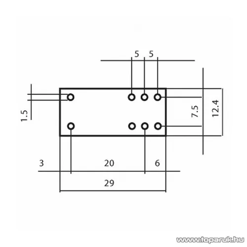 FINDER Relé, 12V, DC, 16A 270R, 1 Morze, F4061-12, 2 db / csomag (08204)