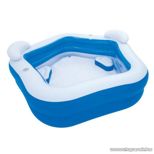 Bestway SME 074 felfújható kerti gyerek medence ülésekkel és pohártartóval, 213 x 207 x 69 cm (54153)