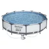 Bestway Steel Pro Max BAHAMA Superior Fémvázas kerti medence vízforgatóval, szürke, 366 x 76 cm