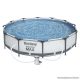Bestway Steel Pro Max BAHAMA Superior Fémvázas kerti medence vízforgatóval, szürke, 366 x 76 cm