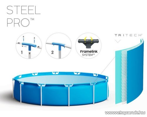 Bestway BAHAMA Fémvázas kerti medence vízforgatóval, 366 x 76 cm