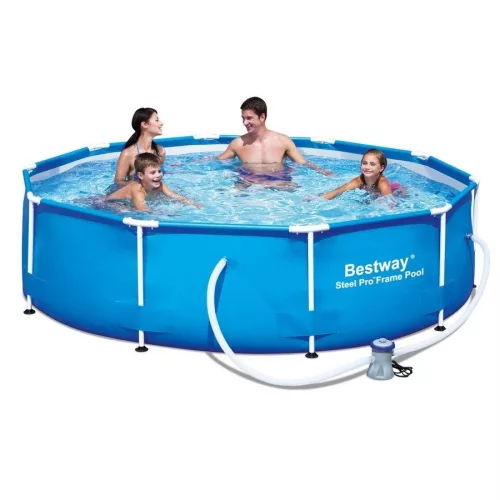 Bestway MAUI Fémvázas kerti medence vízforgatóval, 305 x 76 cm