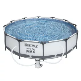   Bestway Steel Pro Max MAUI Superior Fémvázas kerti medence vízforgatóval, szürke, 305 x 76 cm