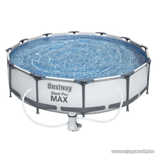 Bestway Steel Pro Max MAUI Superior Fémvázas kerti medence vízforgatóval, szürke, 305 x 76 cm