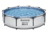 Bestway Steel Pro Max MAUI Superior XXL Fémvázas kerti medence szett, vízforgatóval, védőtakaróval és talajtakaróval, szürke, 305 x 76 cm