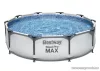 Bestway Steel Pro Max MAUI Superior Fémvázas kerti medence vízforgatóval és védőtakaróval, szürke, 305 x 76 cm