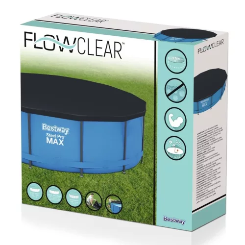 Bestway BAHAMA / ELBA / MYKONOS medence védőtakaró, takaró fólia 366 cm átmérőjű fémvázas medencéhez