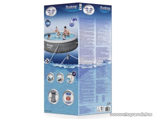 Bestway St Tropez rattan hatású, puhafalú kerti medence vízforgatóval, 396 x 84 cm (FFA 649)