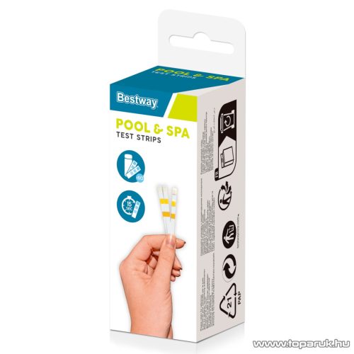 Bestway Pool & Spa 3 az 1-ben hagyományos és masszázs medence tesztcsík, 50 db / doboz (58142)