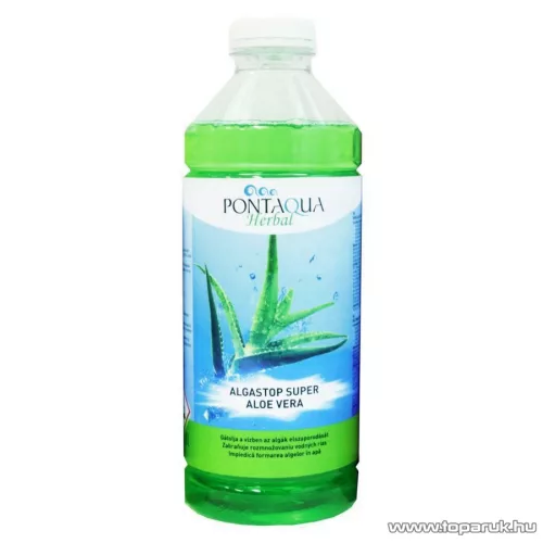 PoolTrend / PontAqua Herbal ALGASTOP SUPER Aloe Vera habzásmentes medence algaölő szer, mindegyik fajta alga ellen, 1 l