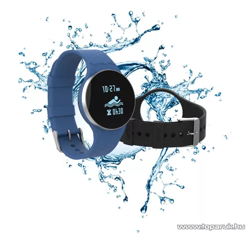 iHealth Wave AM4 napi aktivitást mérő vízálló fitness óra úszáshoz és alváshoz, kék-fekete