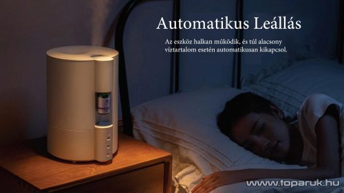 Kompact Aroma Humidifier HM-K-AR Szabadonálló aroma és párásító készülék, aromaterápiás diffúzor, fehér