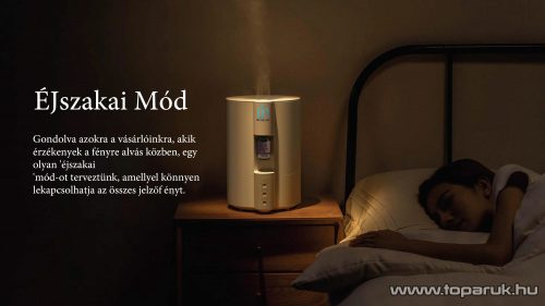 Kompact Aroma Humidifier HM-K-AR Szabadonálló aroma és párásító készülék, aromaterápiás diffúzor, fehér