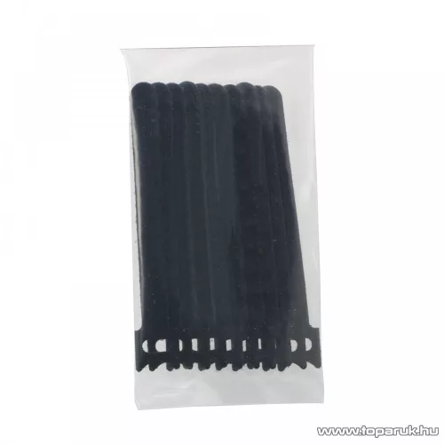Handy Tépőzáras vezetékkötegelő, fekete, 150 x 12 mm, 10 db / csomag (05515)