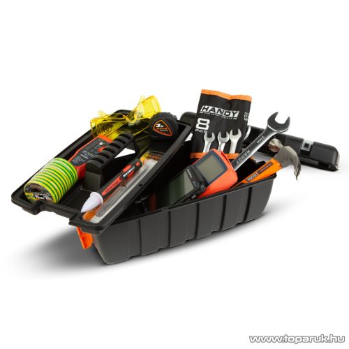 Handy Műanyag szerszámtartó láda, szerszámosláda 1 db tálcával, 37 x 29 x 16 cm (11010B)