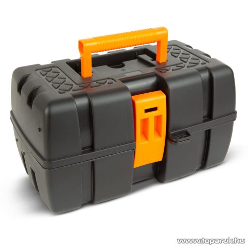 Handy Műanyag, kinyitható tálcás szerszámosláda, három tálcás, 37 x 23 x 21 cm (11011B)