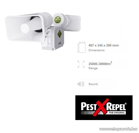 PestXRepel BR-33 Szonikus madár riasztó (hatótávolság max. 30000 m2)