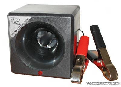 Ultrasonic US300/A 12V / 24 V akkumulátorról üzemeltethető ultrahangos nyestriasztó (rágcsálóriasztó) 300 m2