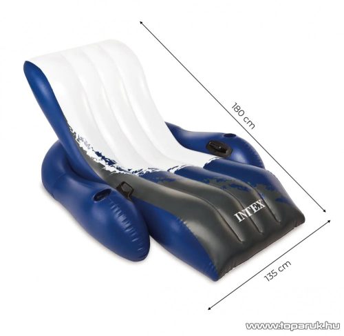 Intex 58868 Úszó hátradönthető fotelmatrac gumikanapé pohártartóval, 180 x 135 cm