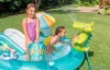 Intex Krokodil élménymedence, csúszdás kerti családi medence, 201 x 170 x 84 cm
