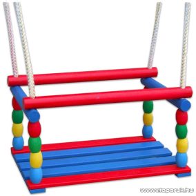 Felfüggeszthető fa hinta védőkerettel, több színben