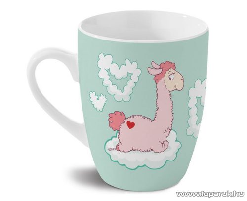 NICI All you need is love and Llamas lámás porcelán bögre, 310 ml