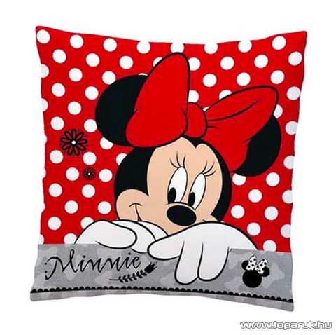 Minnie egér pöttyös díszpárna, 35 x 35 cm