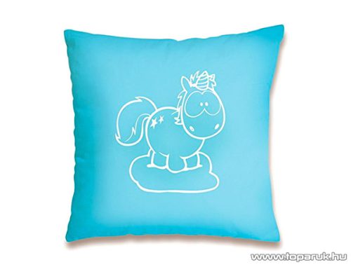 NICI Theodor unikornis mintás párna, díszpárna, 37 x 37 cm