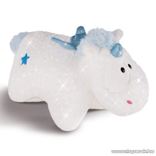 NICI Theolino csillogó unikornis párna, plüssfigurává alakítható díszpárna, 33 x 24 cm