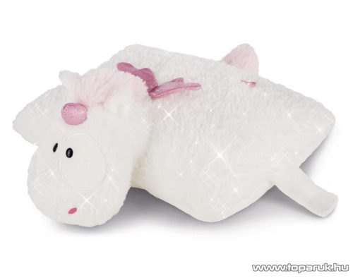 NICI Theofina csillogó unikornis párna, plüssfigurává alakítható díszpárna, 33 x 24 cm