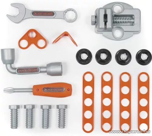 Smoby Black & Decker (B&D) 3 az 1-ben gurulós szerelőasztal, szerelőkocsi