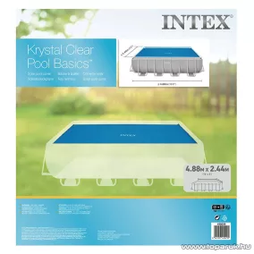   Intex Szögletes medence szolár védőtakaró, takaró fólia, 488 x 244 cm medencékhez