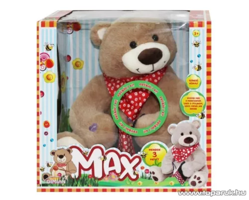 Max - A mesélő mackó plüssfigura, interaktív plüss