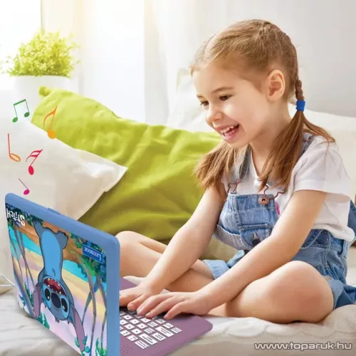 Lexibook Magyar - Angol nyelvű oktató gyerek laptop, Stitch