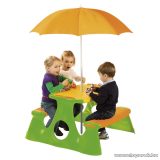 Műanyag gyermek piknik asztal napernyővel