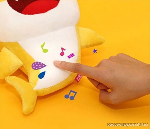 Baby Shark zenélő plüssfigura, Bébi cápa