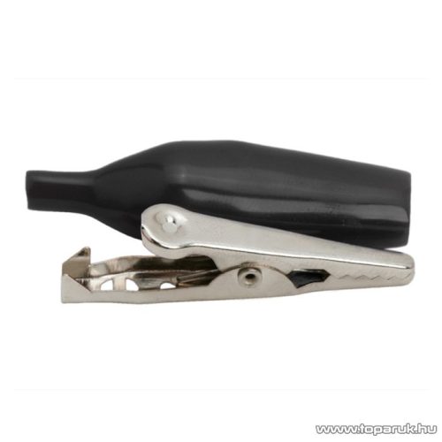 Krokodil csipesz, kis méretű, 44 mm, fekete, 10 db / csomag (05185FK)