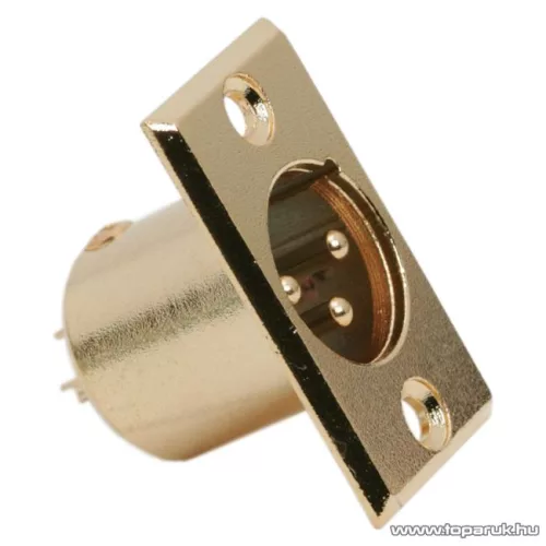 XLR dugó csatlakozó, 3 pólusú, beépíthető, aranyozott, 1 db (05198X)