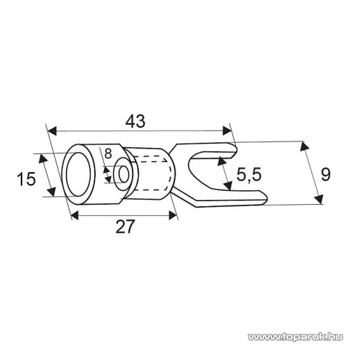  Villás kábelcsatlakozó, 10 db / csomag (05447PI)
