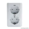 Falon kívüli beltéri 2-es dugalj földelt, fehér, gyerekzár, 230V, 50Hz, 16A (05911)