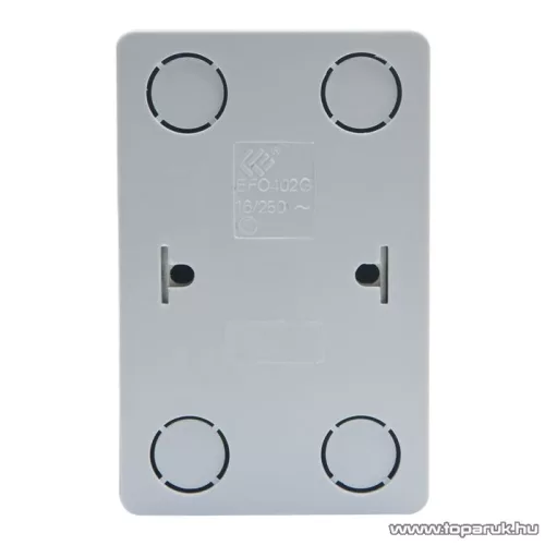 Falon kívüli beltéri 2-es dugalj földelt, fehér, gyerekzár, 230V, 50Hz, 16A (05911)