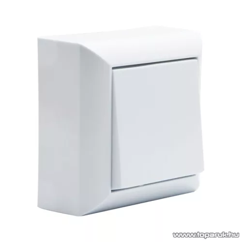 Falon kívüli beltéri váltókapcsoló, fehér, 230V, 50Hz, 10A (05915)