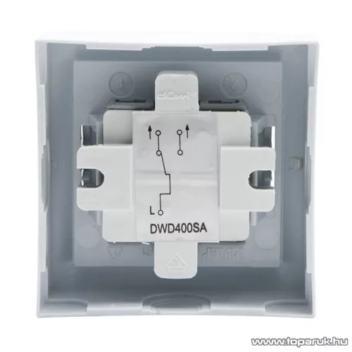 Falon kívüli beltéri váltókapcsoló, fehér, 230V, 50Hz, 10A (05915)