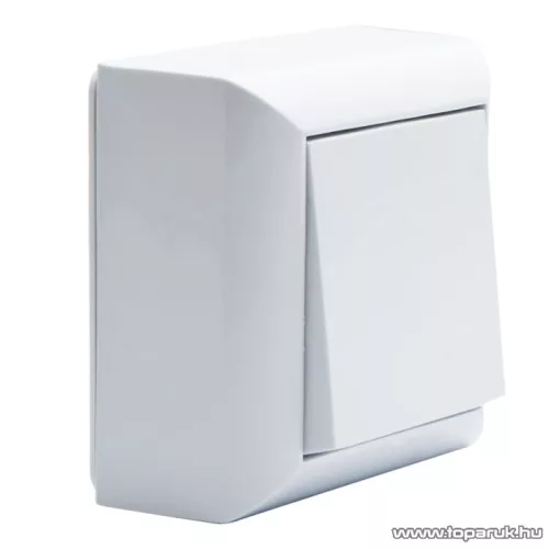 Falon kívüli beltéri nyomókapcsoló, fehér, 230V, 50Hz, 10A (05917)
