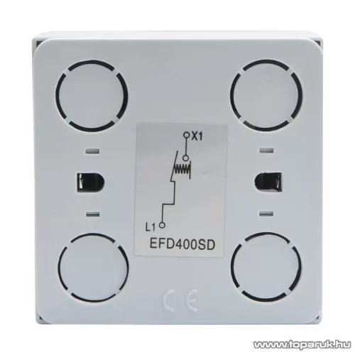 Falon kívüli beltéri nyomókapcsoló, fehér, 230V, 50Hz, 10A (05917)