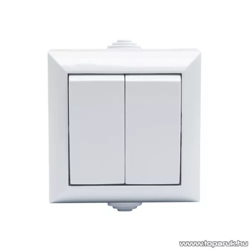 Falon kívüli kültéri csillárkapcsoló, fehér, IP54, 230V, 50Hz, 10A (05932)